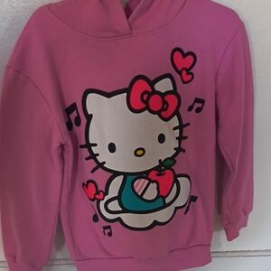 Hello Kitty Bright Pink Hooded Sweatshirt with Graphic